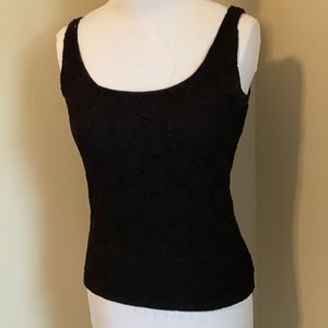 Black floral lace lined cami